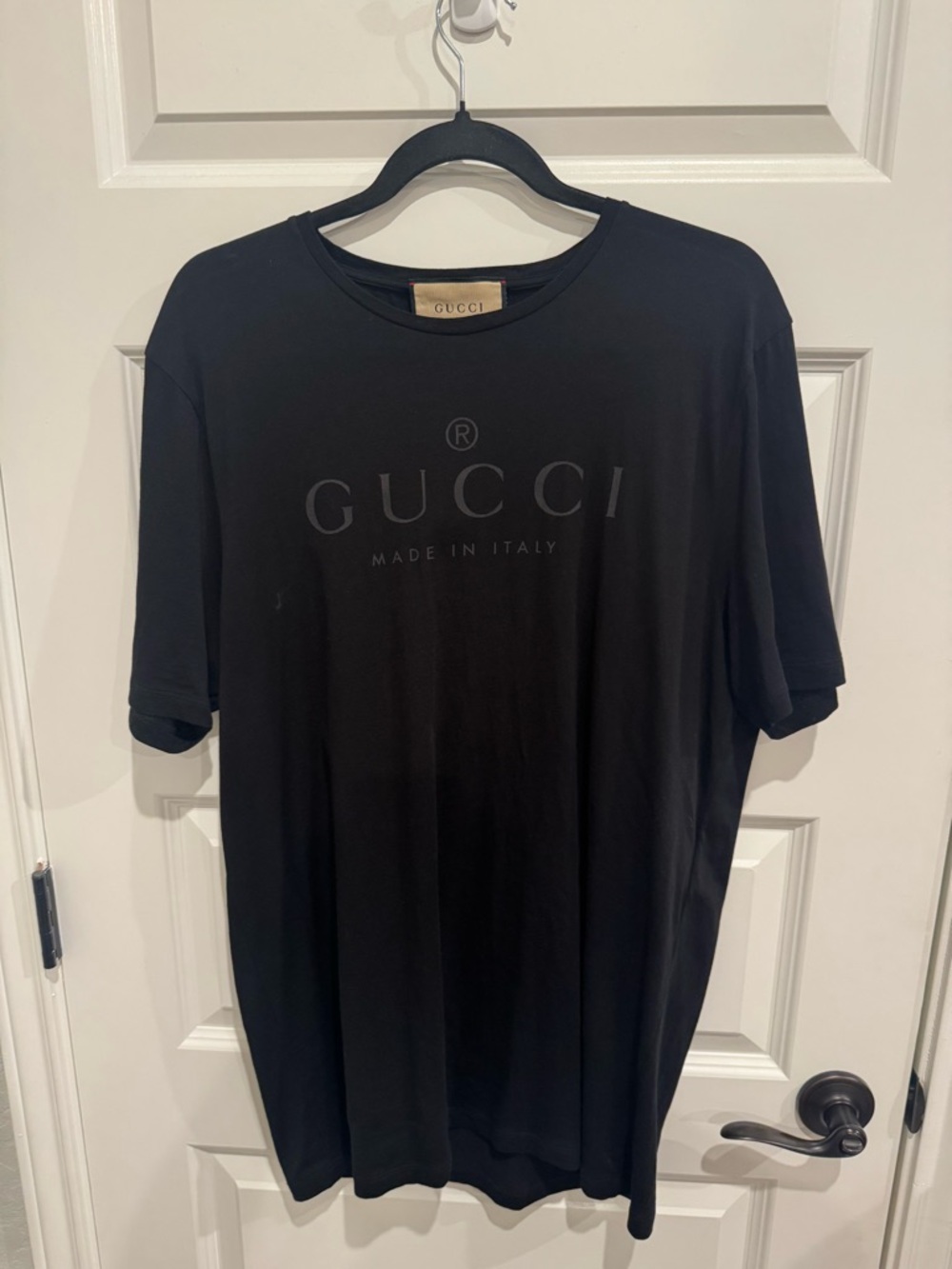 Gucci Black Tonal Logo Short Sleeve Tee